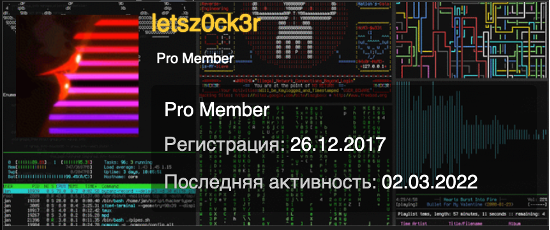 UfoLabs俄语黑客论坛配置卡的用户“letsz0ck3r。”